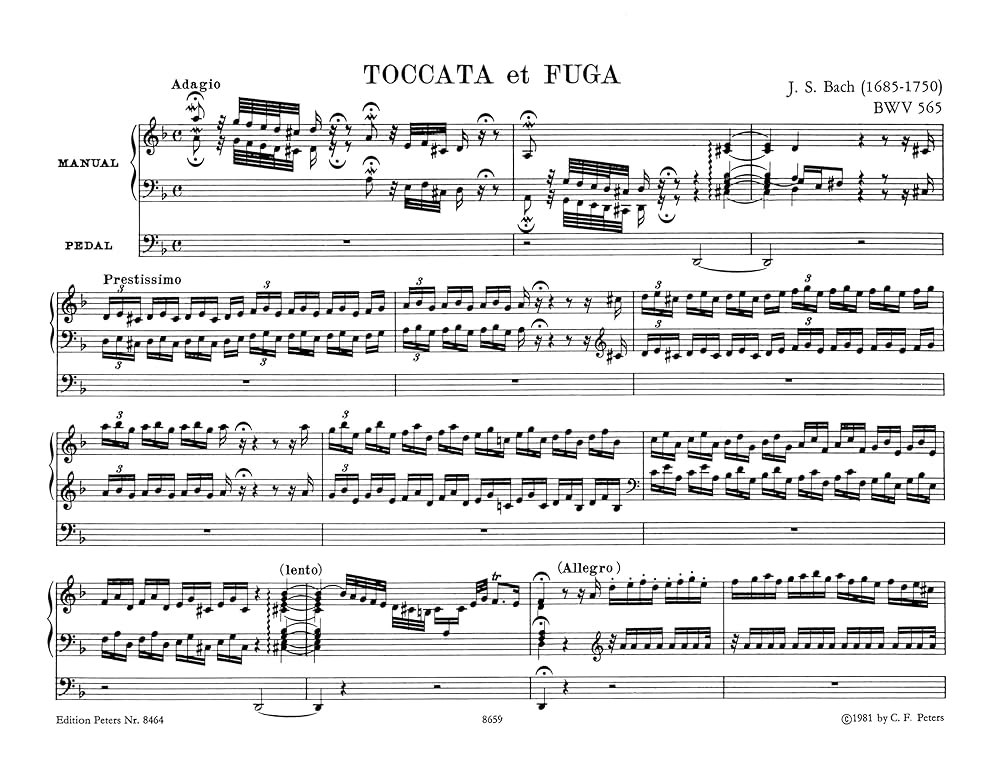 Toccata and Fugue in D minor BWV 565 for Orga (Edition